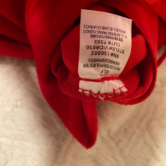 3/$40 Red Cut-out Slit Dress - Picture 5 of 6